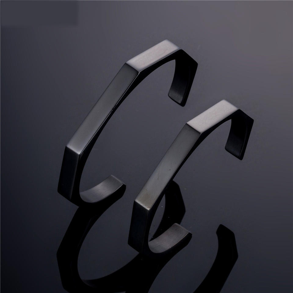 BOLD GEOMETRY_THE HEXA BANGLE STAINLESS STEEL