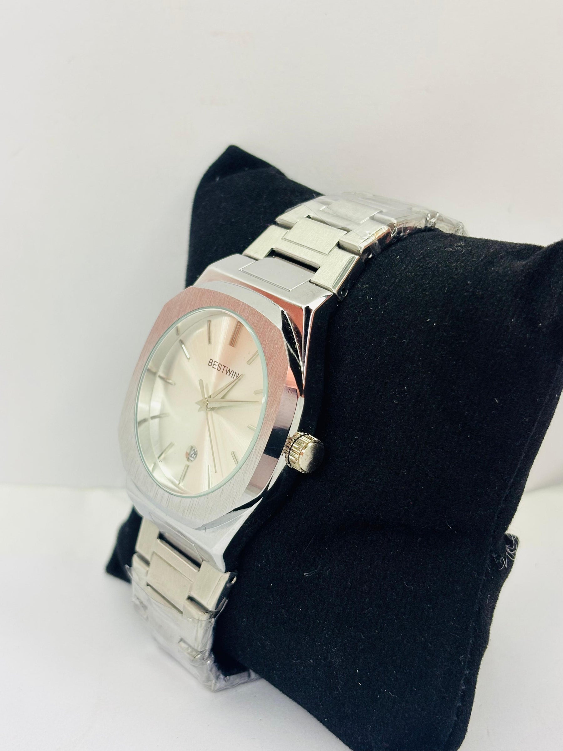 Bestwin orignal full silver stainless steel chain strap