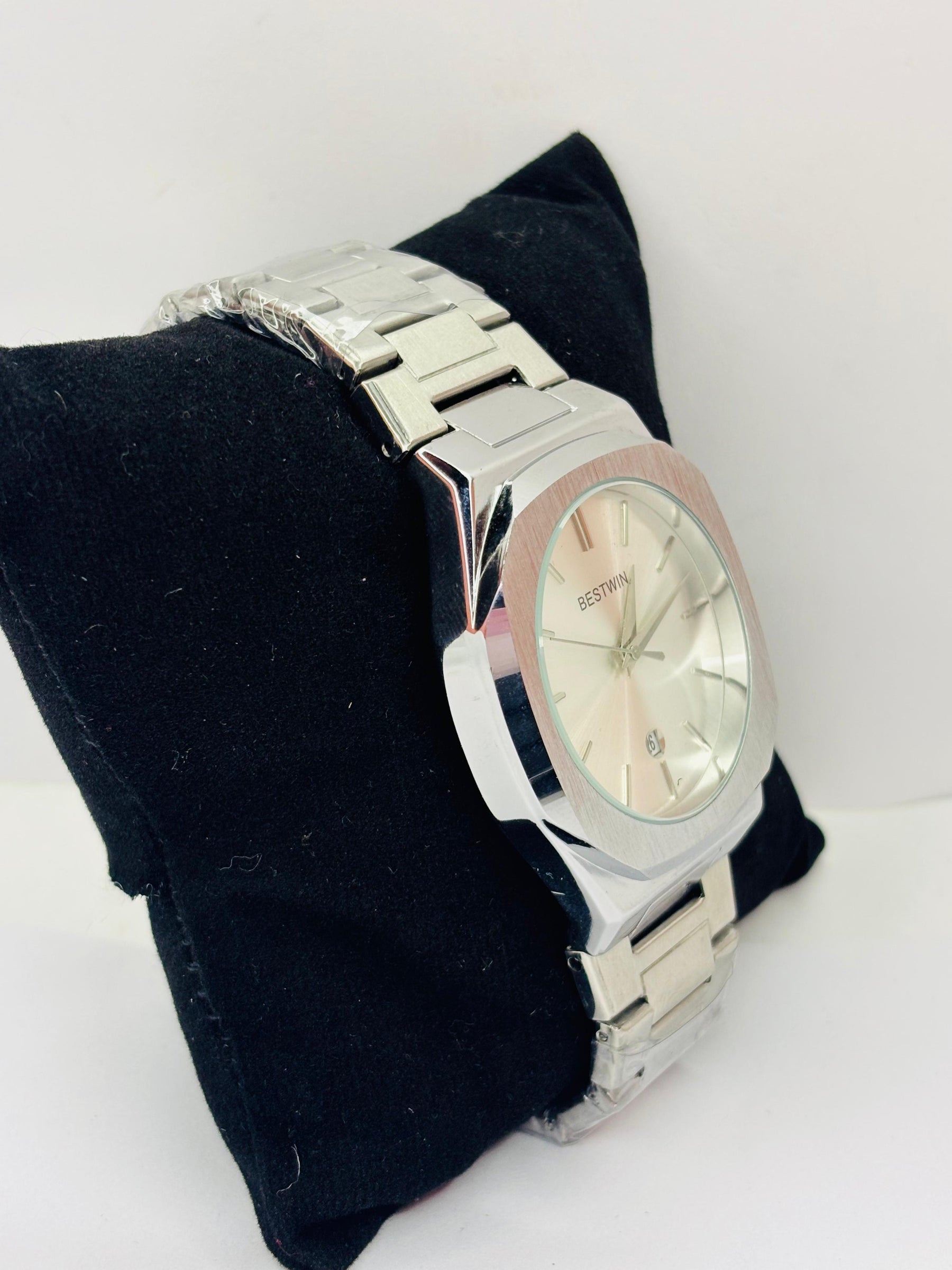 Bestwin orignal full silver stainless steel chain strap