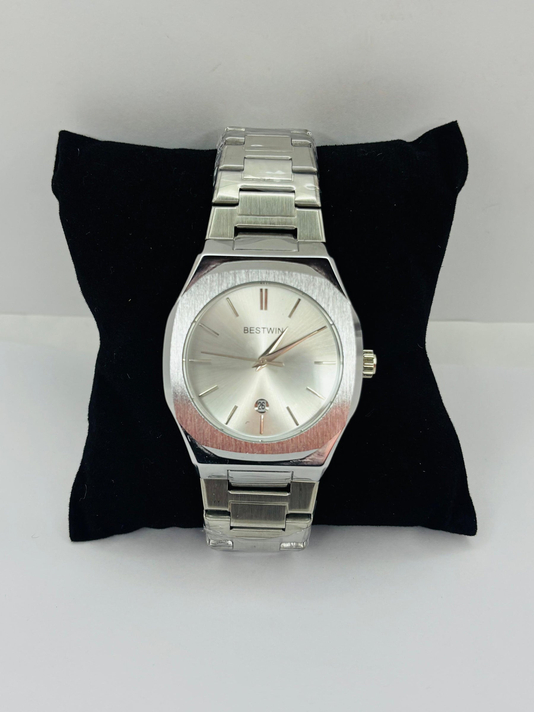 Bestwin orignal full silver stainless steel chain strap