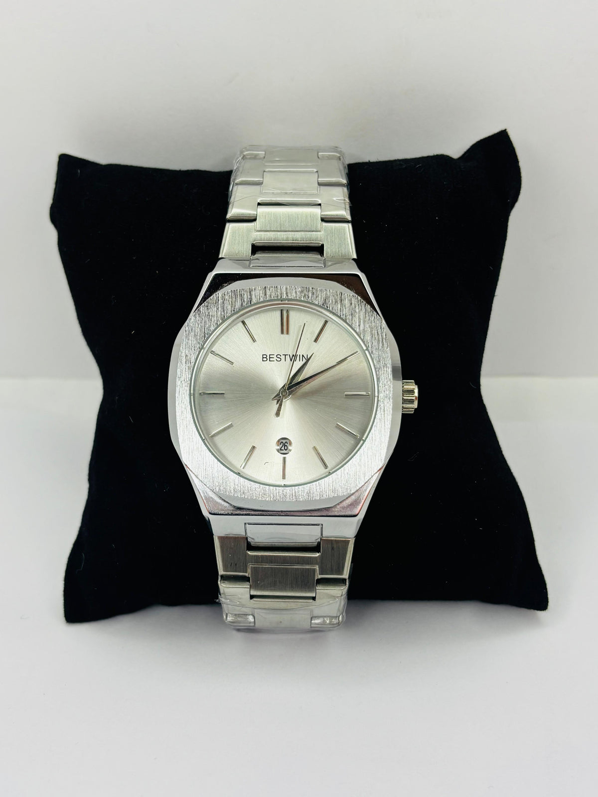 Bestwin orignal full silver stainless steel chain strap