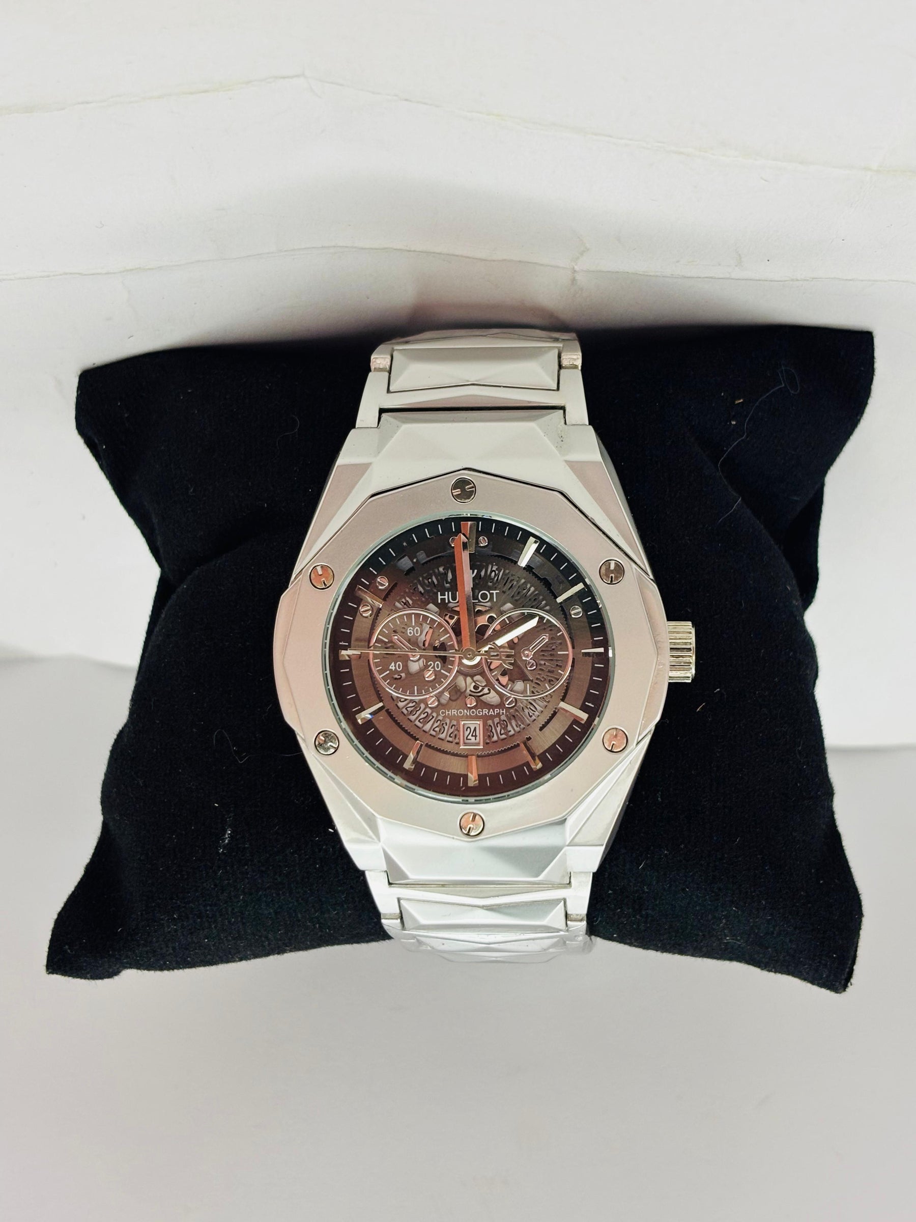 Hublot Skeleton Dial - Silver Chain Watch