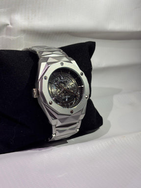 Hublot Skeleton Dial - Silver Chain Watch