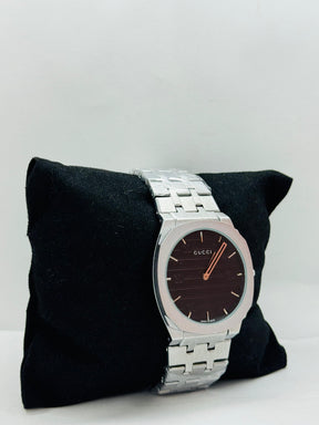 Gucci Slim fit jet Black Stainless Steel Mate Chain Strap