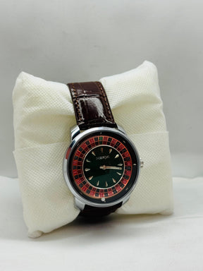 HERYI CASINO 360 ROTATING DAIL WITH CLASSIC SCRATCH LESS LETHER STRAP