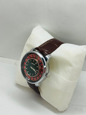 HERYI CASINO 360 ROTATING DAIL WITH CLASSIC SCRATCH LESS LETHER STRAP
