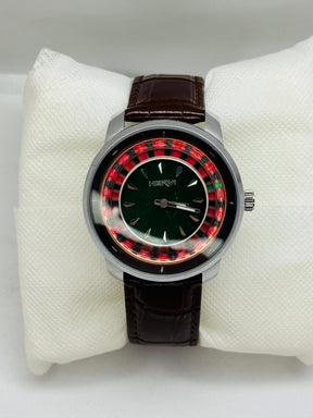HERYI CASINO 360 ROTATING DAIL WITH CLASSIC SCRATCH LESS LETHER STRAP