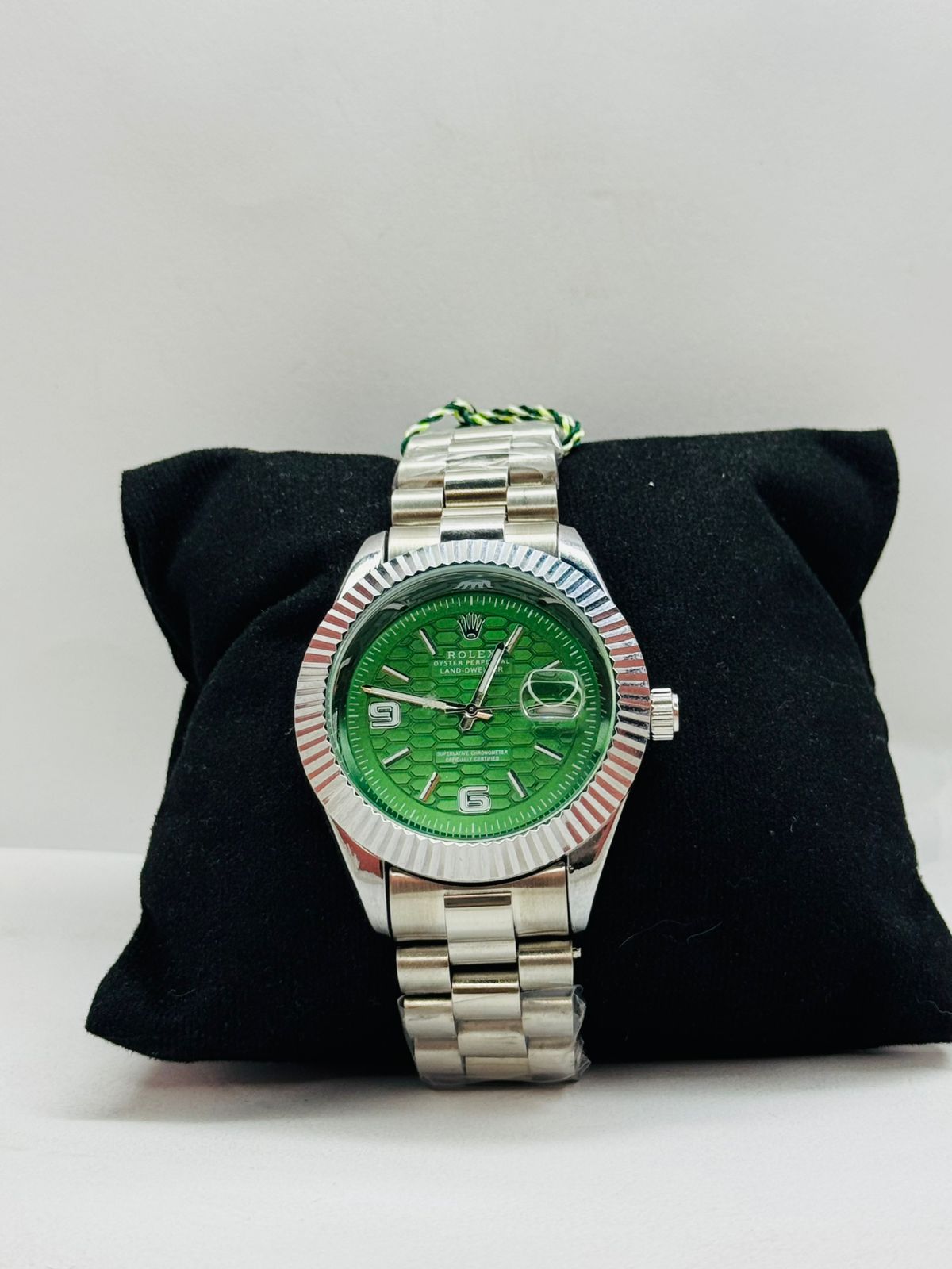 ROLEX RLX OYESTER PERPETUAL LAND DWELLER GREEN BASE DAIL