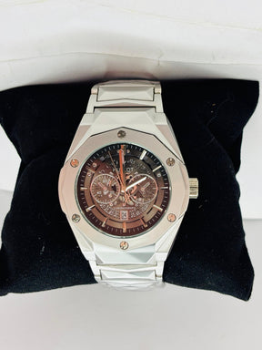 Hublot Skeleton Dial - Silver Chain Watch